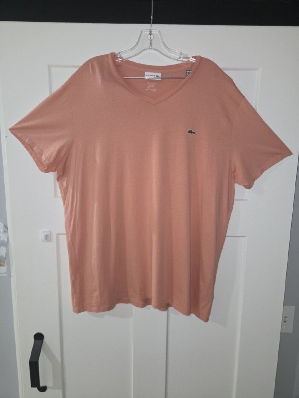 Lacoste Men's Classic Fit Crew Neck Cotton Jersey T-Shirt SOFT ORANGE 3XL